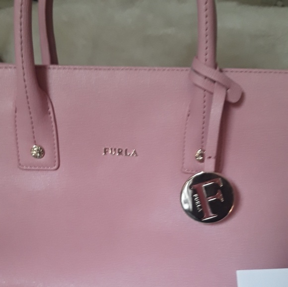 Pink Furla handbag with Optional Strap - Picture 2 of 8